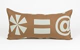 Keyed Up Pillow - Rectangular Brown Large Key Print