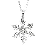 DiAura Sterling Silver Diamond-Accent Snowflake Pendant Necklace