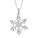 DiAura Sterling Silver Diamond-Accent Snowflake Pendant Necklace