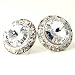 Framed Swarovski 15mm Clear Crystal Earrings Fashion Jewelry