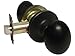 eBuilderDirect Dark Oil Rubbed Bronze Passage Hall Closet Door Oval Egg Style Knob Handle 6093DBR