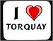 I Love Torquay Decorated Mouse Pad