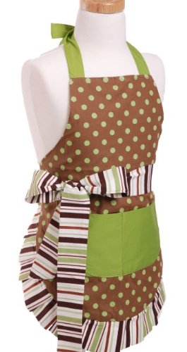 Flirty Aprons Girl's Original Cocoa Lime Apron