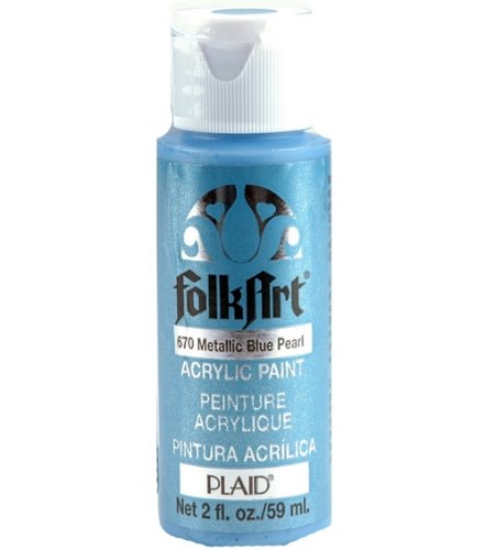 Shimmering Metallic Acrylic Paint -Blue Pearl