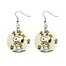 Search : 1 Inch Button Earrings of Art Deco Snoopy with Woodstock & Friends (Charlie Brown, Peanuts, Halloween, Charles Schultz)