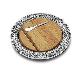 Wilton Armetale 377534 Laurelberry Serving Tray with Cheeseboard 12-in. by Wilton Armetale