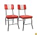 Brimingham Retro Dining Chair (Set of 2), Red