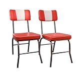 Review Target Marketing Systems 61718 / Brimingham Retro Dining Chair (Set of 2), Red