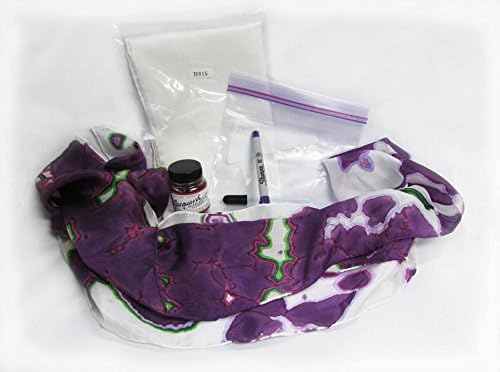 Beginner Silk Scarf Dyeing Kit with Jacquard Acid Dyes (8 x 72, 612 Lilac)