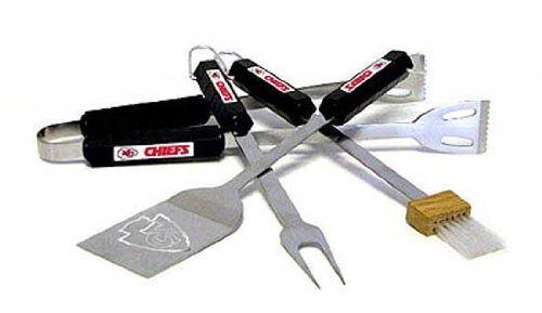 KANSAS CITY CHIEFS 4 PIECE BBQ SET