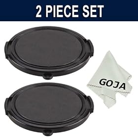 (SET OF 2) 72MM Snap On Lens Cap For Video Camera Camcorder + 1 Ultra Fine Microfiber Cleaning... by