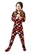 Big Feet Pjs Kids Chocolate Brown with Hearts 606