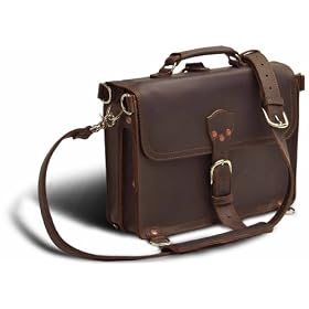 A Full Grain Leather Thin Briefcase (Medium) They'll Fight Over It When You're Dead