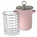 Calypso Basics 3-Quart Asparagus/Vegetable Pot with Porcelain Enamel on Steel, Pink