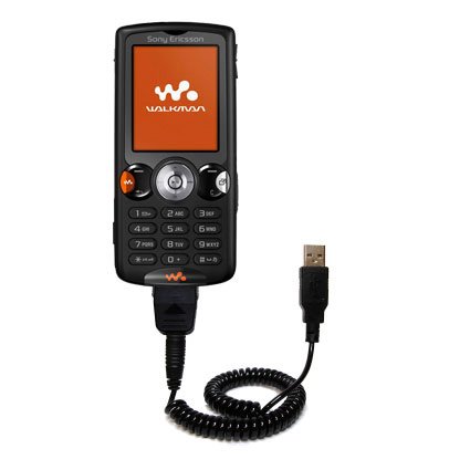 Coiled USB Cable for the Sony Ericsson W810 / W810i with Power Hot Sync and Charge capabilities - uses Gomadic TipExchange Technology
