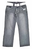 Akademiks Big Boys Light Victoria Medium Wash Blue W/Belt Jeans