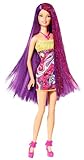 Image Barbie - Hairtastic Salon Barbie Doll - Purple Hair