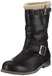 Buffalo London 13980F WASHED LEATHER 120123, Damen Schneestiefel, Schwarz (BLACK 01), EU 40