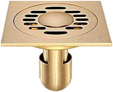 LeviLife Square bathroom floor drain odor discharge worm, copper floor drain D1093,Size: 10 x 10cm