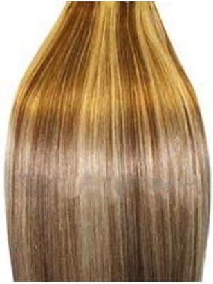 Luxury 24 inch long Clip in Hair Extensions. Brown/Blonde Mix (Color no8/613). Full head of Human Remy Hair - FREE COLOUR MATCH - FREE DELIVERY