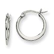 Stainless Steel 14mm Diameter Hoop Earrings