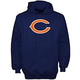 Chicago Bears NFL Ladies Deep V-Neck Fleece Hoody Pullover, Size= Large