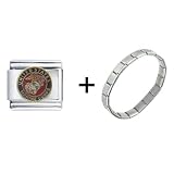 United States Marine Corps Italian Charm Bracelet