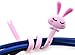 Eshop Cute Cable Tie 5-pc[ Frog,pink Rabbit, Poult,bears ,] Cord Organizer Earphone Wrap Winder/ Fixer Holder/cord Manager/cable Winder