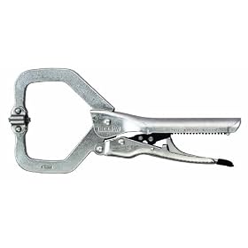 CH Hanson 10201 11-Inch Self-Adjusting Locking C-Clamp with Swivel Pads