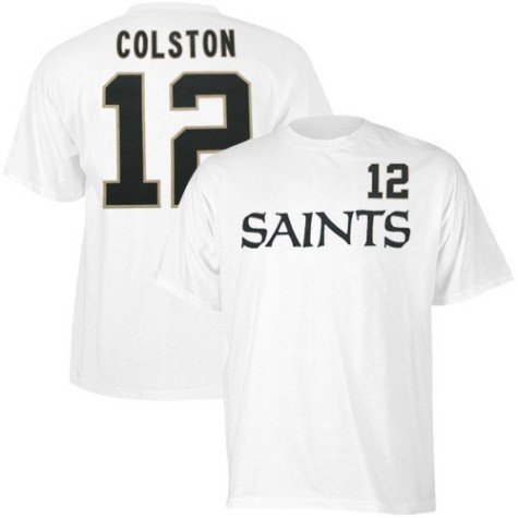Youth New Orleans Saints #12 Marques Colston Name & Number Tshirt - M 10-12