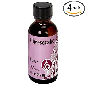 LorAnn Artificial Flavoring Oils, Cheesecake Flavoring Oil, 1-Ounce Bottles (Pack of 4) by LorAnn Oils