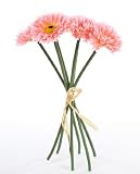 41nKW uA3HL. SL160  Package of 3  Soft Pink Silk Imitation Daisy Mum Bouquets, 18 Total Blooms for Weddings, Centerpieces and More