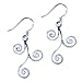 Sterling Silver Spiral Swirl Tribal Dangle title=