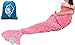 LAGHCAT Mermaid Tail Blanket Knit Crochet and Mermaid Blanket for Adult,Sleeping Blanket (71