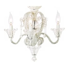 Crystal Bead Candelabra Ceiling Fan Light Kit