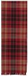Durable Hand Woven 100% Cotton Plaid Red and Black Table Runners 12x72 Inches Set of Two