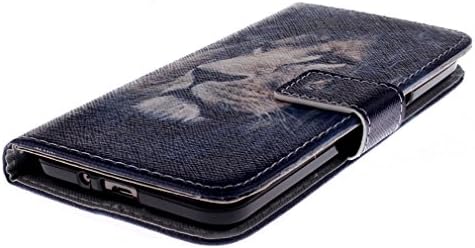 G530 Case, Fernando Zou Lion Pattern PU Leather [ Card Slot ] Flip Wallet Magnetic Case Cover for Samsung Galaxy Grand Prime G530H/DS + Stylus Pen + 24K Gold Sticker