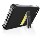Macally Snap-On Case with Stand and Sticky Swipe for iPhone 4 - Black - Fits AT&T iPhone