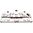 26Pc White Leather & Rosewood Risers Busts Tray Jewelry Showcase Display Set