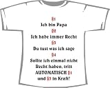 Produkt-Bild: Bin Papa, habe Recht; T-Shirt Familie, wei&szlig;