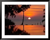 Sunset Over Thailand in the Aftermath of the Tsunami, in Phuket, Thailand Photography Framed Art Poster Print by Mirrorpix, 49x39