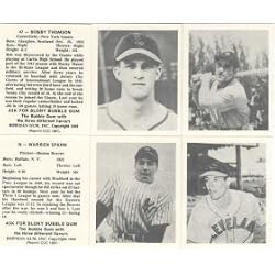 1948 Bowman Baseball Complete 48 Card Reprint Set (Made in 1987). Loaded with Stars and Hall of Famers Including Rookie Card Reprints of Bob Feller, Yogi Berra, Phil Rizzuto, Warren Spahn, Stan Musial Plus Ralph Kiner, Johnny Mize, Johnny Sain, Tommy Henrich, Red Schoendist, Bobby Thompson and Others!