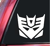 Transformers Decepticon Vinyl Decal Sticker – White