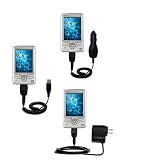 Deluxe Kit for the Mio Technology 558 includes a USB cable with Car and Wall Charger - Gomadic Brand w/ TipExchange Technology