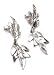 Silver dangle earrings, 'Oak Leaf'