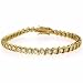 24k over Sterling Silver Simulated Diamond CZ Bracelet