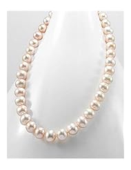 Peach (Natural) Fresh Water Pearls Necklace In 92.5 Sterling Silver