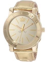 Juicy Couture Womens 1900835 HRH Gold Mirror-Metallic Leather Strap Watch