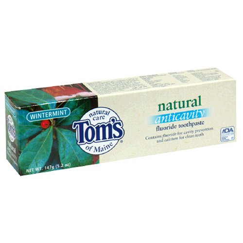 Tom's of Maine Natural Care Anticavity Fluoride Toothpaste, Wintermint, 5.2-Ounce Tubes (Pack of 6)