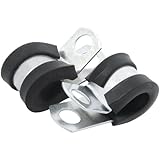 Allstar Performance ALL18300 3/16" Rubber Cushioned Aluminum Line Clamp, (Pack of 10)